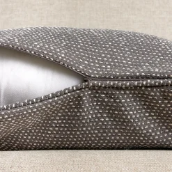 Coussin rectangulaire tissé (40 x 60 cm) Oscar Gris anthracite