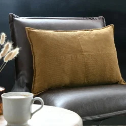Coussin rectangulaire velours (40 x 60 cm) Dandy Camel