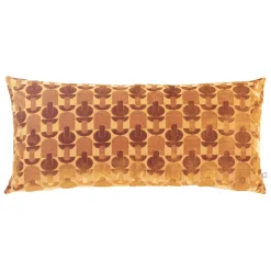 Coussin rectangulaire velours (35 x 75 cm) Luna Jaune ocre