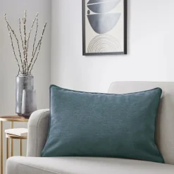 Coussin rectangulaire (40 x 60 cm) Minuit Gris bleu