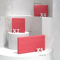 Coussins de remplacement pour salon de jardin Calvi 4 places Rouge