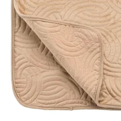 Couvre-lit matelassé et deux taies d'oreiller (240 x 260 cm) Solange Beige