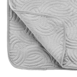Couvre-lit matelassé et deux taies d'oreiller (240 x 260 cm) Solange Gris