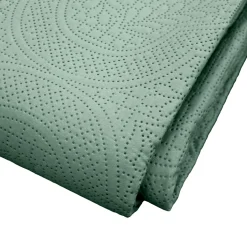 Couvre-lit matelassé et deux taies d'oreiller (240 x 260 cm) Romane Vert cèdre
