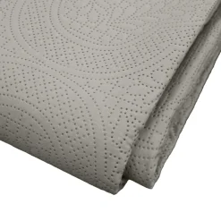 Couvre-lit matelassé et deux taies d'oreiller (240 x 260 cm) Romane Gris