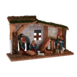 Crèche de Noël complète et lumineuse (H30 cm) Sainte-Paula