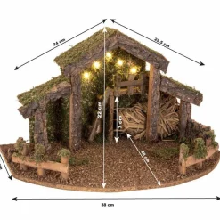 Crèche de Noël vide et lumineuse (H22 cm) Saint-Grégoire