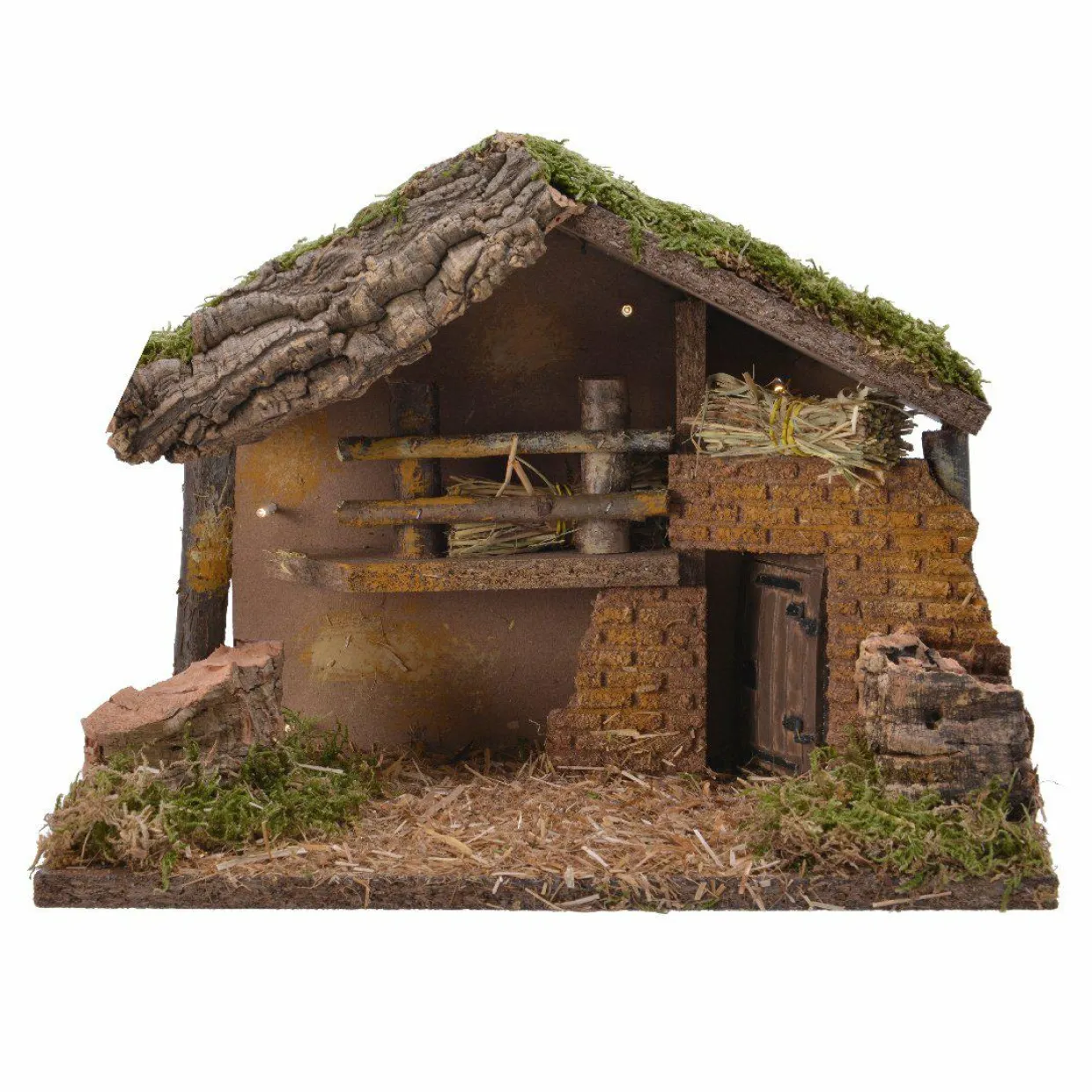 Crèche de Noël vide et lumineuse (H21 cm) Sainte-Céline