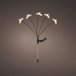 Décoration lumineuse Solaire à piquer au sol (H60 cm) Abeilles Jaune et blanc chaud