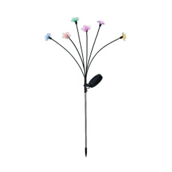 Décoration lumineuse Solaire à piquer au sol (H70 cm) Flowers Multicolore