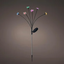 Décoration lumineuse Solaire à piquer au sol (H70 cm) Flowers Multicolore