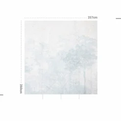 Décoration murale adhésive (257 x 260 cm) Dream Forest Bleu