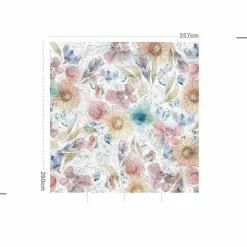 Décoration murale adhésive (257 x 260 cm) Florelie Multicolore