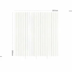 Décoration murale adhésive (257 x 260 cm) Coton et Lavande Gris