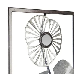Décoration murale en métal (H61 cm) Flora Argent
