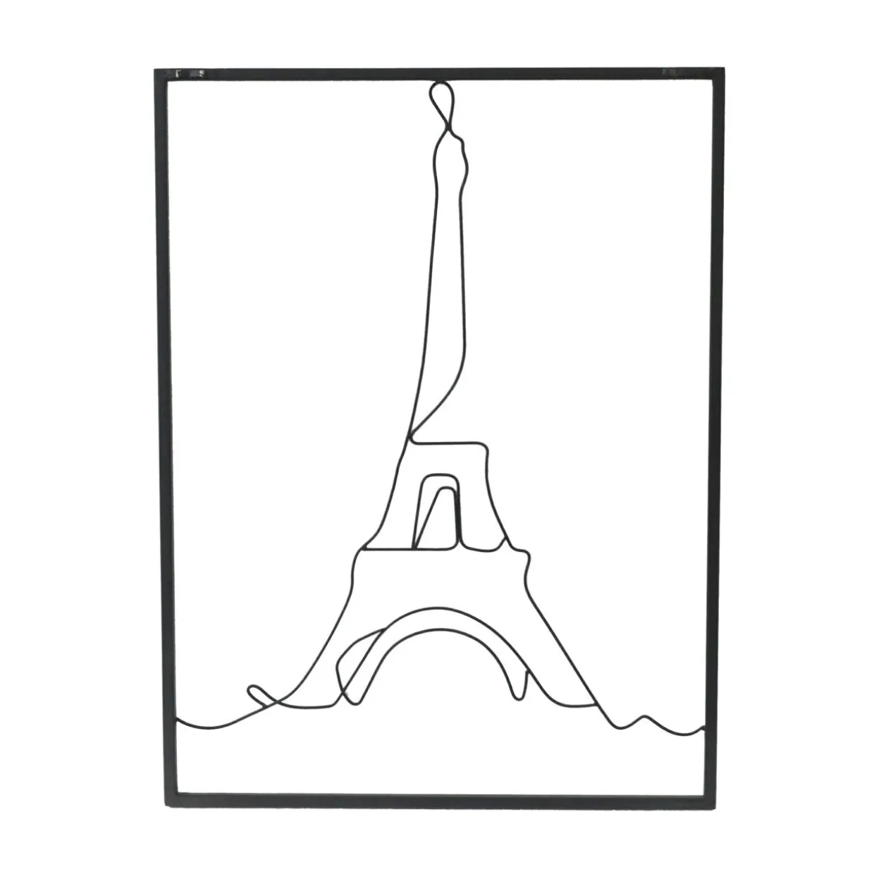 Décoration murale en métal (H45 cm) Tour Eiffel Noir