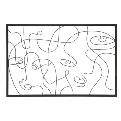 Décoration murale en métal (90 x H60 cm) Poker face Noir