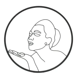 Décoration murale ronde en métal (D60 cm) Woman Noir