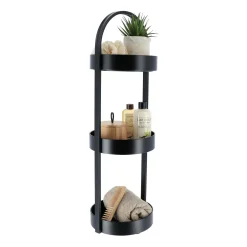 Desserte 3 niveaux en métal (H73 cm) Homy Noir
