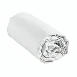 Drap housse coton lavé (160 x 200 cm) Linella Blanc