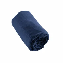 Drap housse flanelle de coton (180 x 200 cm) Nina Bleu nuit