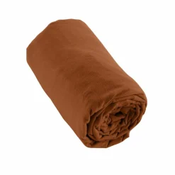 Drap housse flanelle de coton (140 x 200 cm) Nina Terracotta