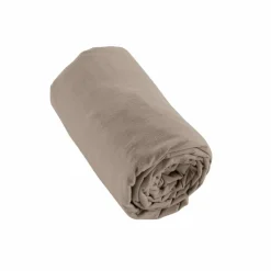 Drap housse flanelle de coton (200 x 200 cm) Nina Ficelle