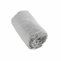 Drap housse flanelle de coton (200 x 200 cm) Nina Gris clair