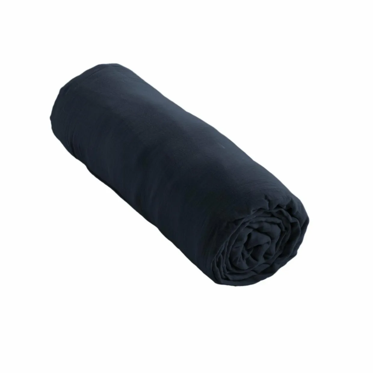 Drap housse gaze de coton (90 x 200 cm) Gaïa Bleu nuit