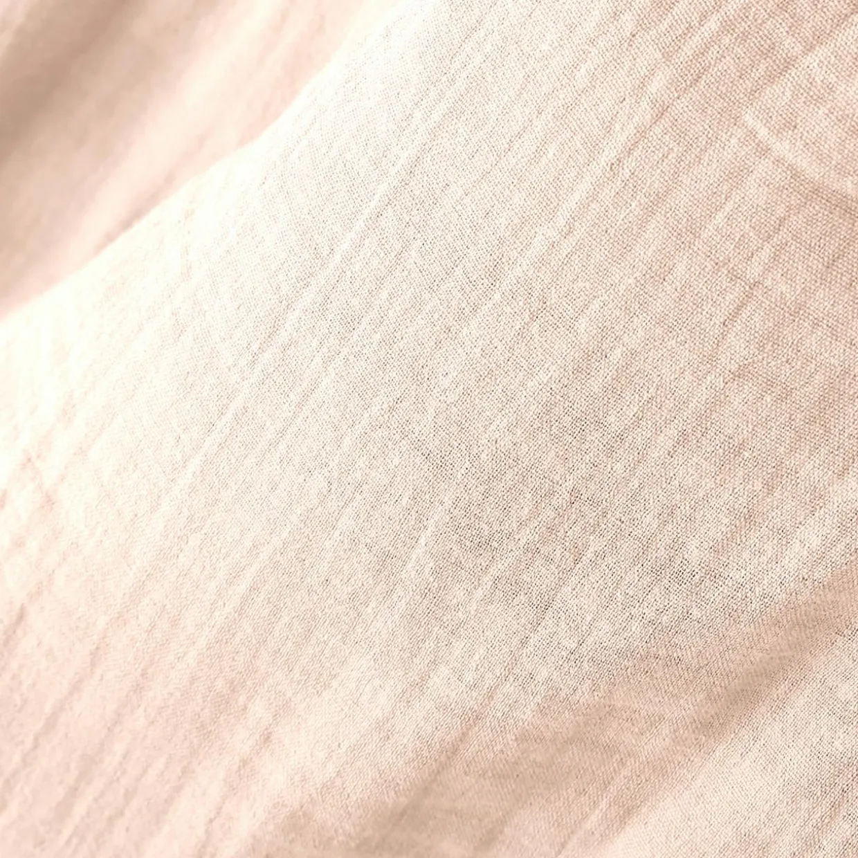 Drap housse gaze de coton (90 x 200 cm) Gaïa Rose poudré