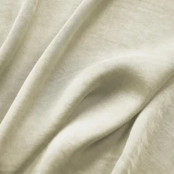 Drap housse lyocell Tencel™ lavé (90 x 190 cm) Olivia Beige pampa