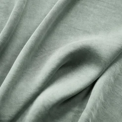 Drap housse lyocell Tencel™ lavé (200 x 200 cm) Olivia Vert eucalyptus