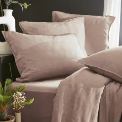 Drap housse lyocell Tencel™ lavé (90 x 190 cm) Olivia Rose blush