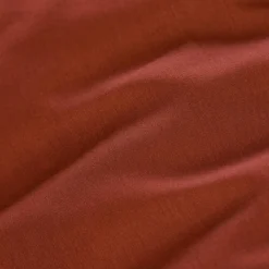 Drap housse percale de coton (180 x 200 cm) Cali Terracotta