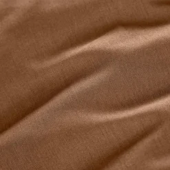 Drap housse percale de coton (160 x 200 cm) Cali Marron chocolat