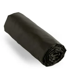 Drap housse percale de coton (140 x 200 cm) Cali Noir
