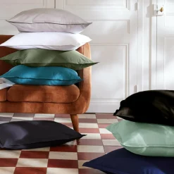 Drap housse percale de coton (140 x 200 cm) Cali Noir