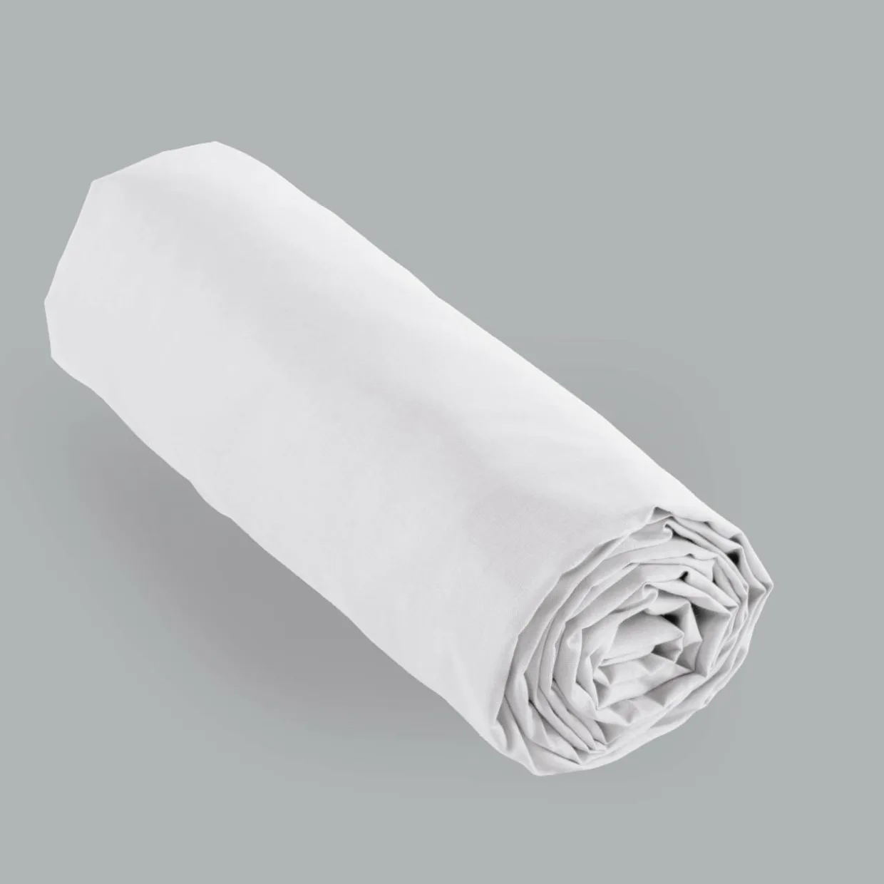 Drap housse percale de coton (180 x 200 cm) Cali Blanc
