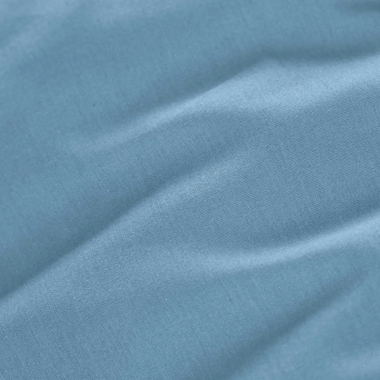 Drap housse percale de coton (180 x 200 cm) Cali Bleu ciel