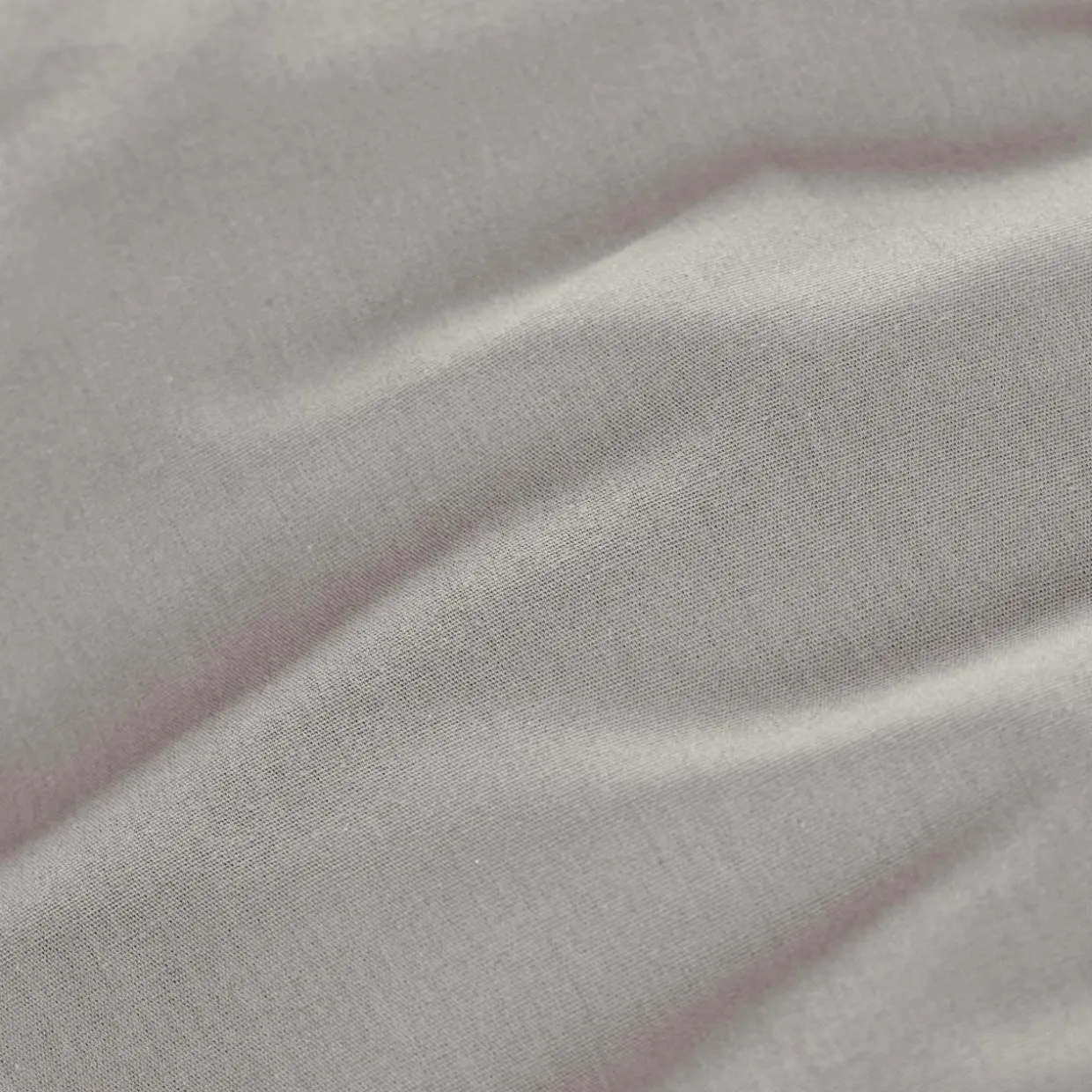 Drap housse percale de coton (140 x 200 cm) Cali Gris clair