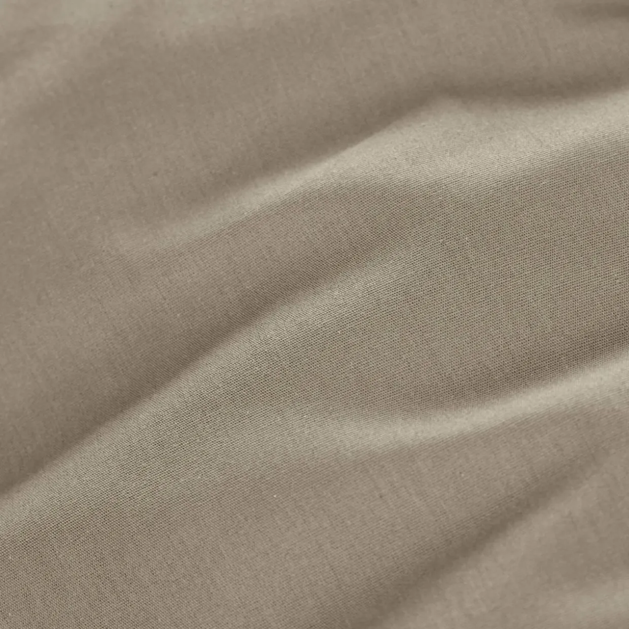 Drap housse percale de coton (140 x 200 cm) Cali Taupe
