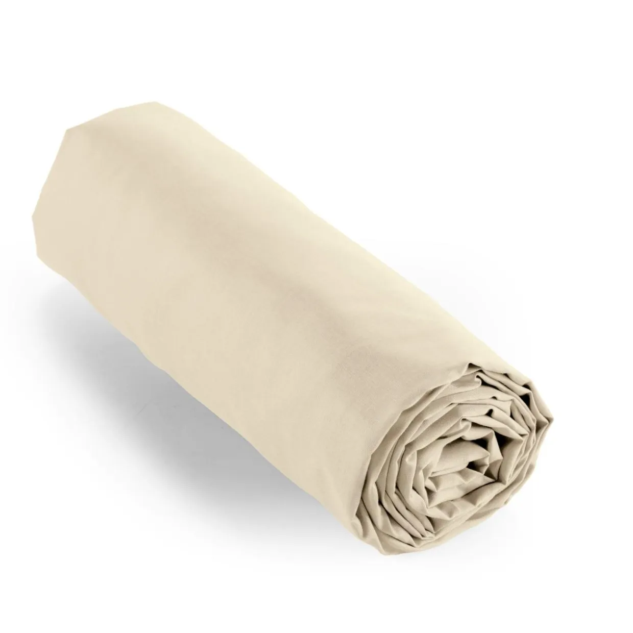Drap housse percale de coton (140 x 200 cm) Cali Beige