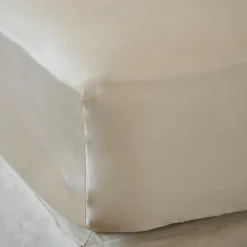 Drap housse satin de bambou (90 x 200 cm) Sienna Beige