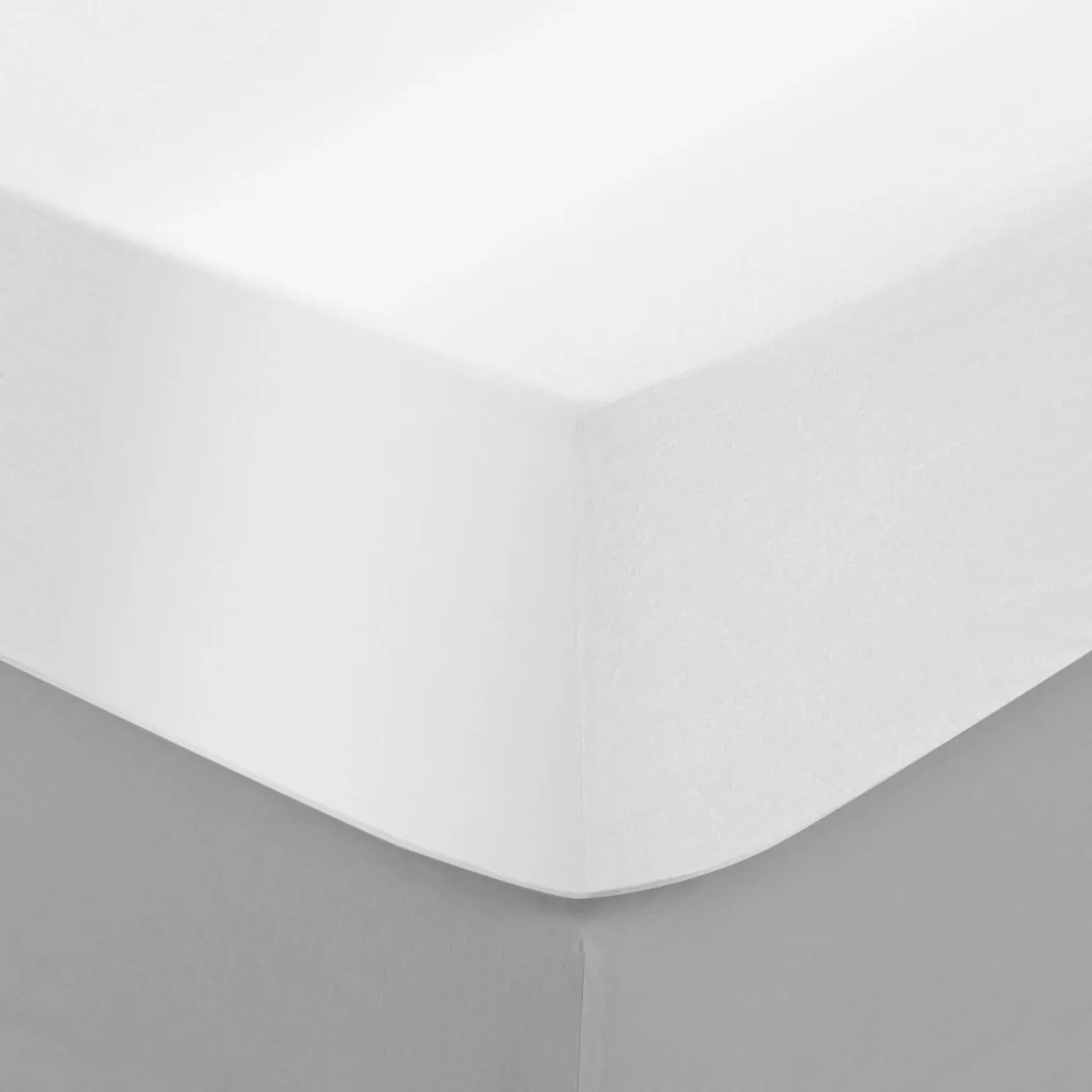 Drap housse satin de coton (160 x 200 cm) Lydia Blanc