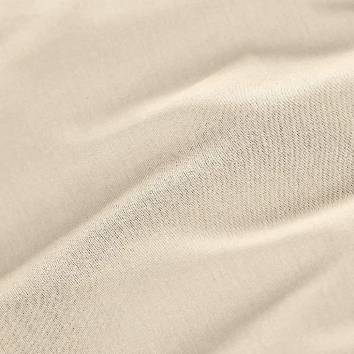 Drap plat percale de coton (270 x 300 cm) Cali Beige