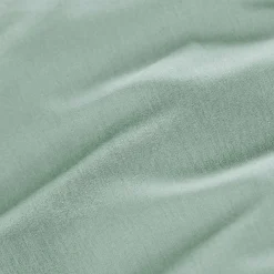 Drap plat percale de coton (180 x 290 cm) Cali Vert eucalyptus