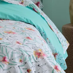 Drap plat percale de coton (280 x 325 cm) Roxane Multicolore