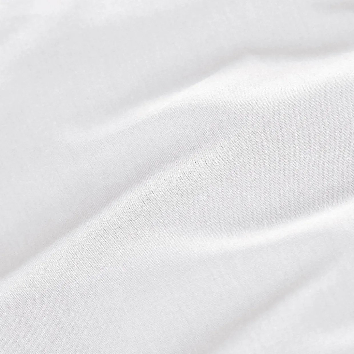 Drap plat percale de coton (240 x 300 cm) Cali Blanc