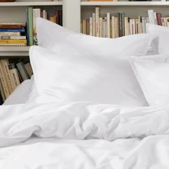 Drap plat percale de coton (270 x 300 cm) Cali Blanc