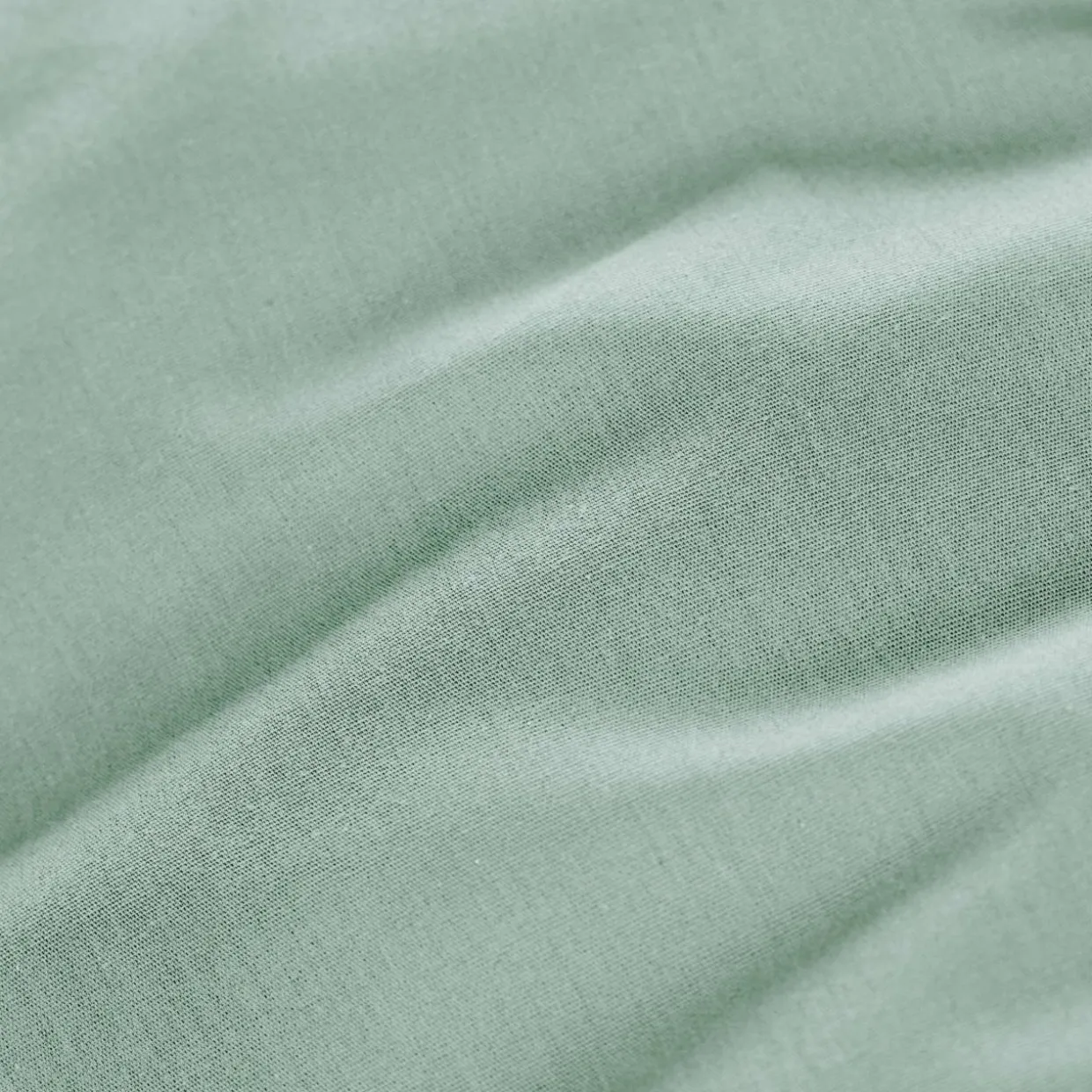 Drap plat percale de coton (270 x 300 cm) Cali Vert eucalyptus